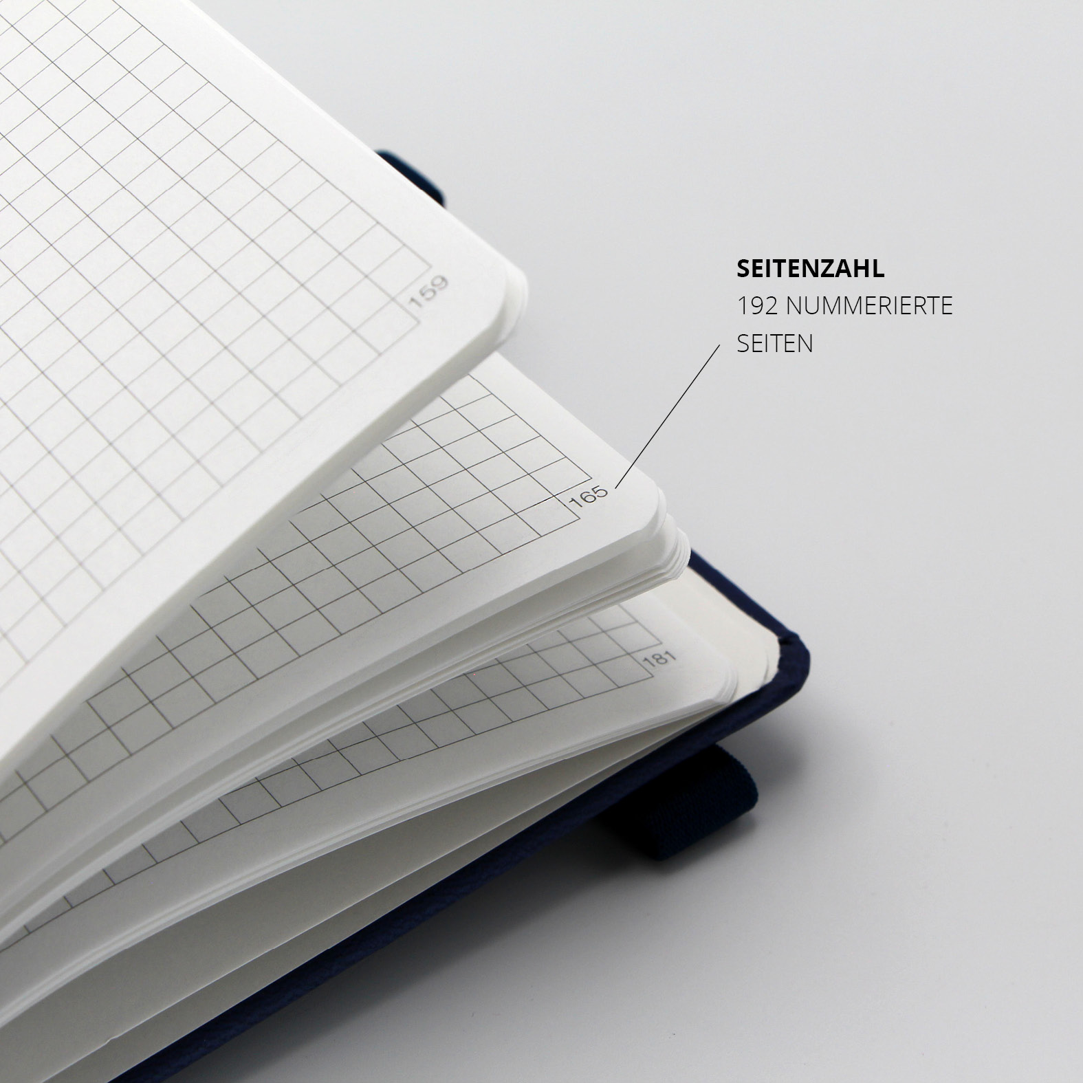 Geöffnete Seiten mit nummerierter Zählung, insgesamt 192 Seiten im Lanybook®.