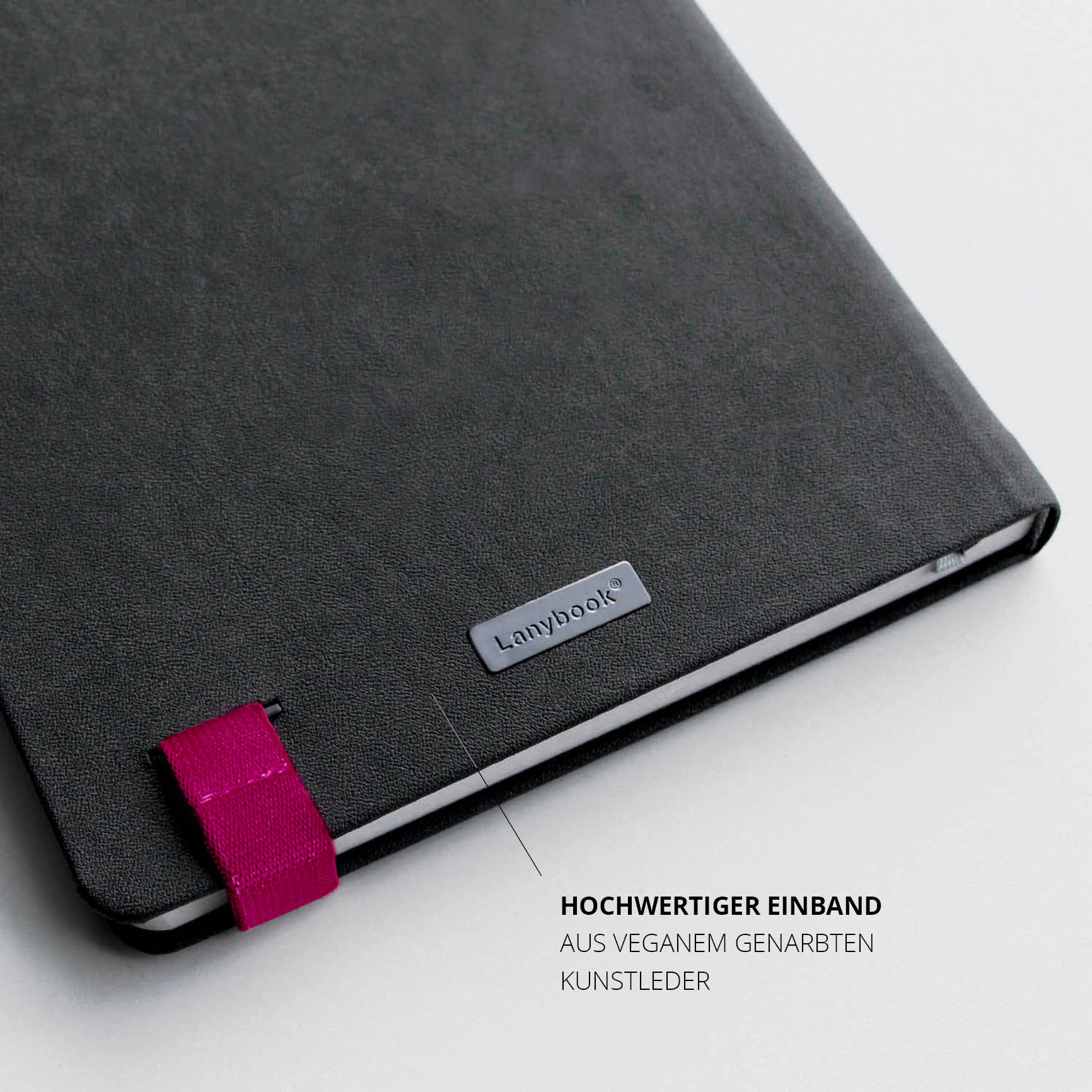 Hochwertiges Nescafé Notizbuch mit FSC-zertifiziertem Papier, nachhaltigem Lanyclip® und klimaneutraler Produktion.
