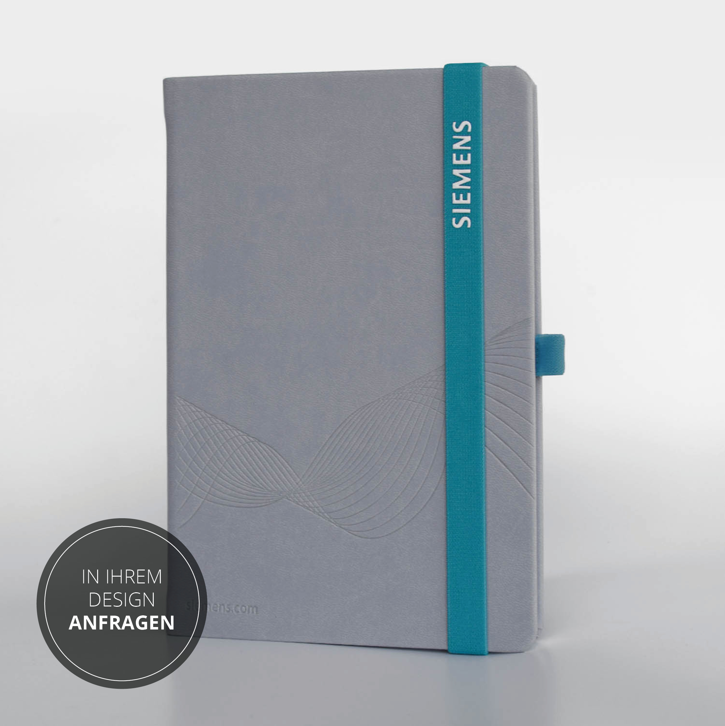 Premium Siemens-Notizbuch mit individueller Logoprägung – Personalisierbares Notizbuch mit dezentem Branding und nachhaltiger Produktion.