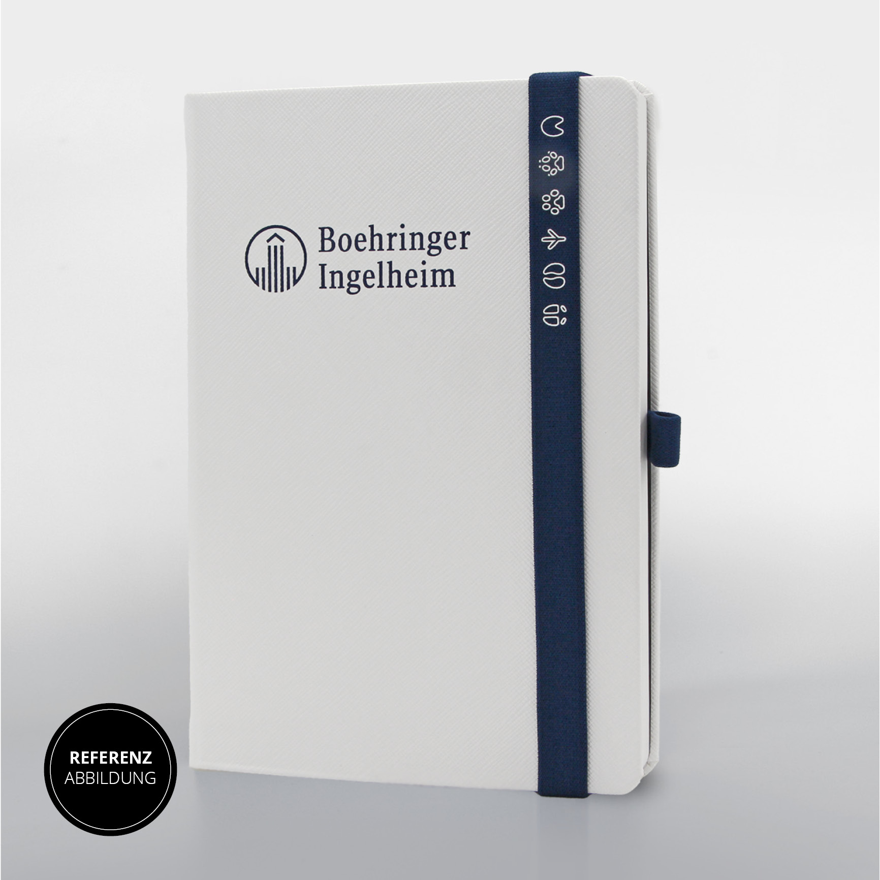 Boehringer Notizbuch – Exklusives Notizbuch mit Boehringer Ingelheim Logo. Hochwertiges Design, klimaneutral produziert, Made in Germany.